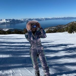 DOLLS KILL CLUB EXX HOLOGRAPHIC SNOW SUIT